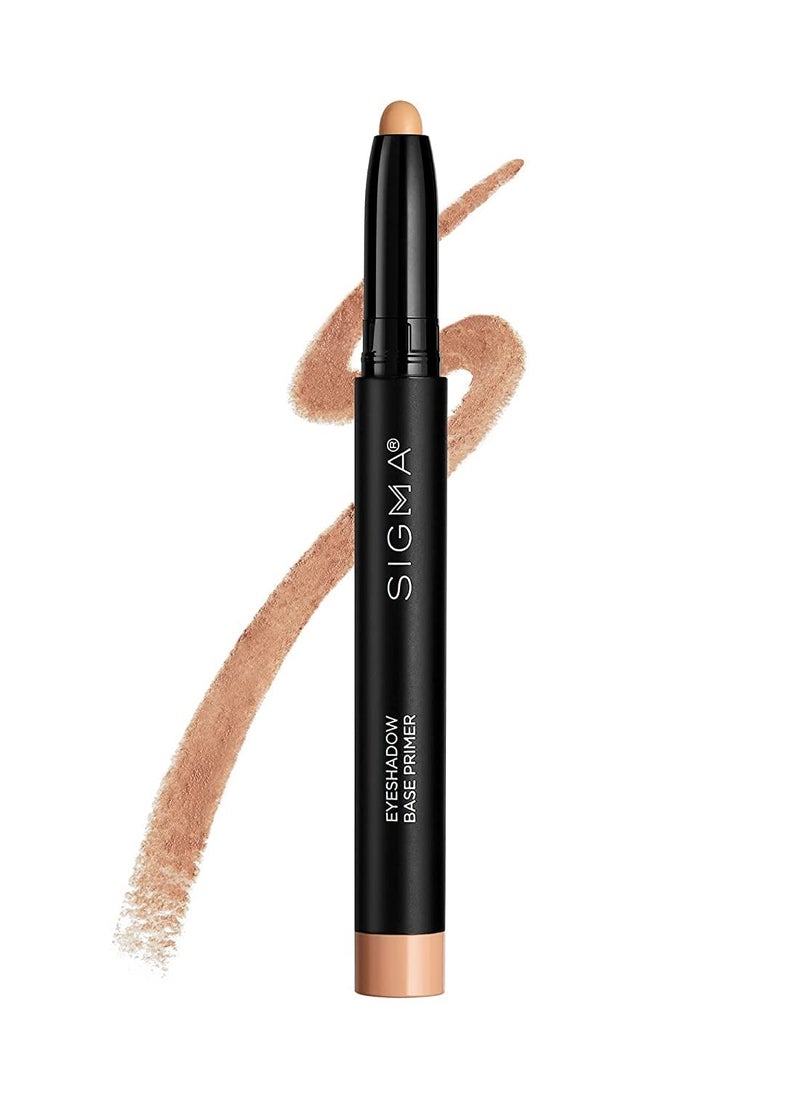 Sigma Beauty Eyeshadow Primer Base – Professional Grade Eye Primer Crayon w/Sleek Retractable Tip for Long-Lasting Makeup & All-Day Color Payoff, Prevents Creasing (Ignite, Light Caramel Matte)