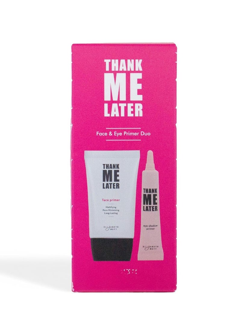 Elizabeth Mott - Thank Me Later Eye & Face Matte Primer for Long-Lasting Makeup Gripping Formula, Shine & Oil Control, Pore Minimizer, Hides Wrinkles, Prevent Creasing for All-Day Wear - 10 g & 30 g