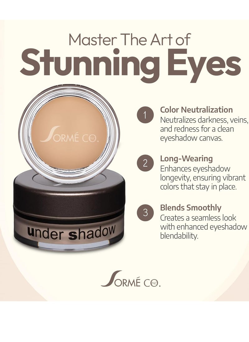 Sorme Treatment Cosmetics Under Shadow Primer (0.18 oz) | Neutralizing Eyelid Primer for Crease-Proof Eye Makeup | Hydrating Cream Eyeshadow Primer | Cruelty-Free Eyeshadow Base and Under Eye Primer