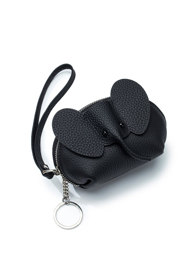 New Creative Card Leather Coin Purse WomenBlack Black