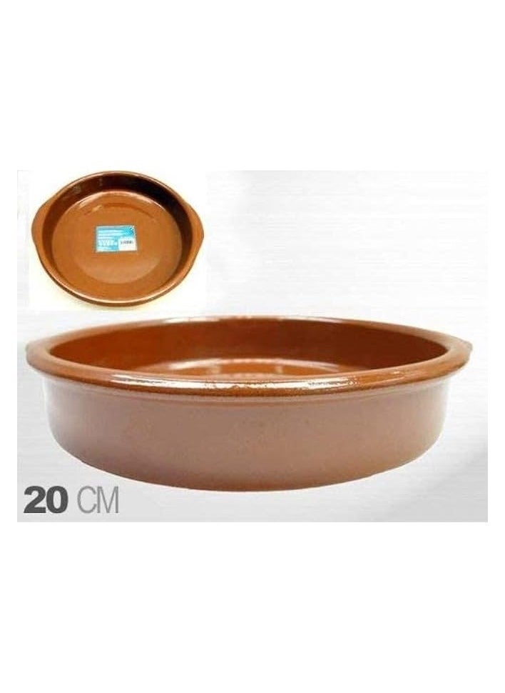 Round Oven Safe Serving Baking Tray Tapas Snack Dish Plate (Single 20Cm)