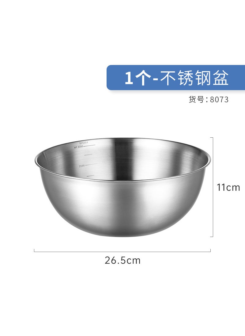 Stainless Steel 304 Food-Grade Mixing Bowl304 stainless steel basin-26cm 304 stainless steel basin-26cm