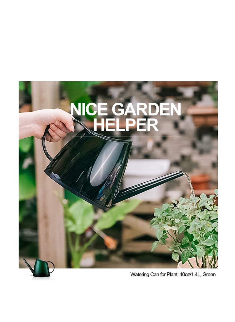 Watering Can Indoor Watering Can for House Bonsai Plants Garden Flower Long Spout 40oz 1.4L Translucent Green Fashionable Garden Flower Sprayer Long Mouth Candy Color Plant Watering Can