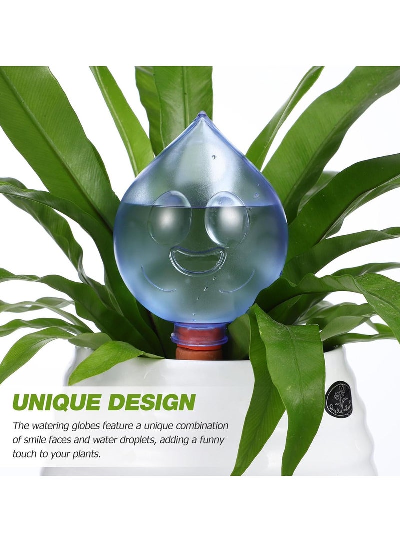 3pcs Automatic Watering Spikes, Plant Watering Ball, Smiley Face Automatic Drip Irrigation Stake, Self-Watering Clay Spikes, Outdoor Potted Flower Watering Device