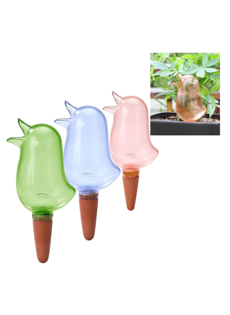 3pcs Self-Watering Spike Ball Device Plant Waterer Flower Pot Automatic Dripper, Indoor Outdoor Plant Watering Bird Shape Automatic Irrigation Spikes for Moisturizing Soil and Planting Flowers During Travel