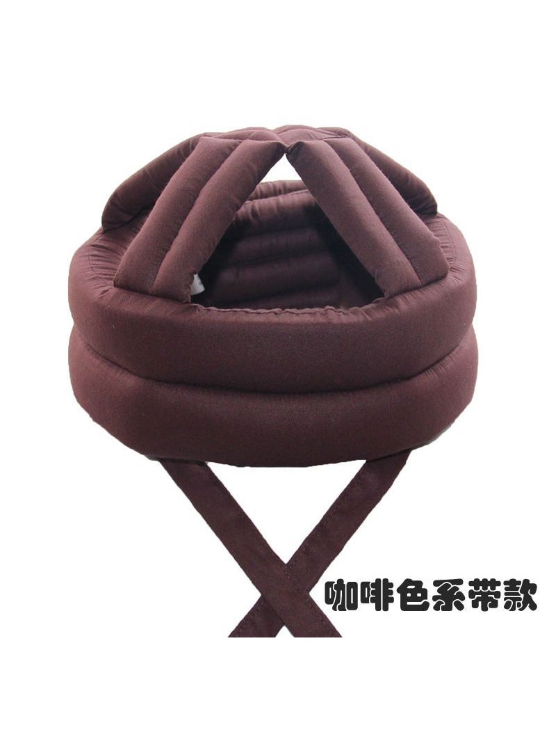 2023 new middle-aged and elderly anti-fall cap cotton adult head protection cap elderly anti-collision cap anti-fall safety helmetBrown (all Cotton) Brown (all Cotton)