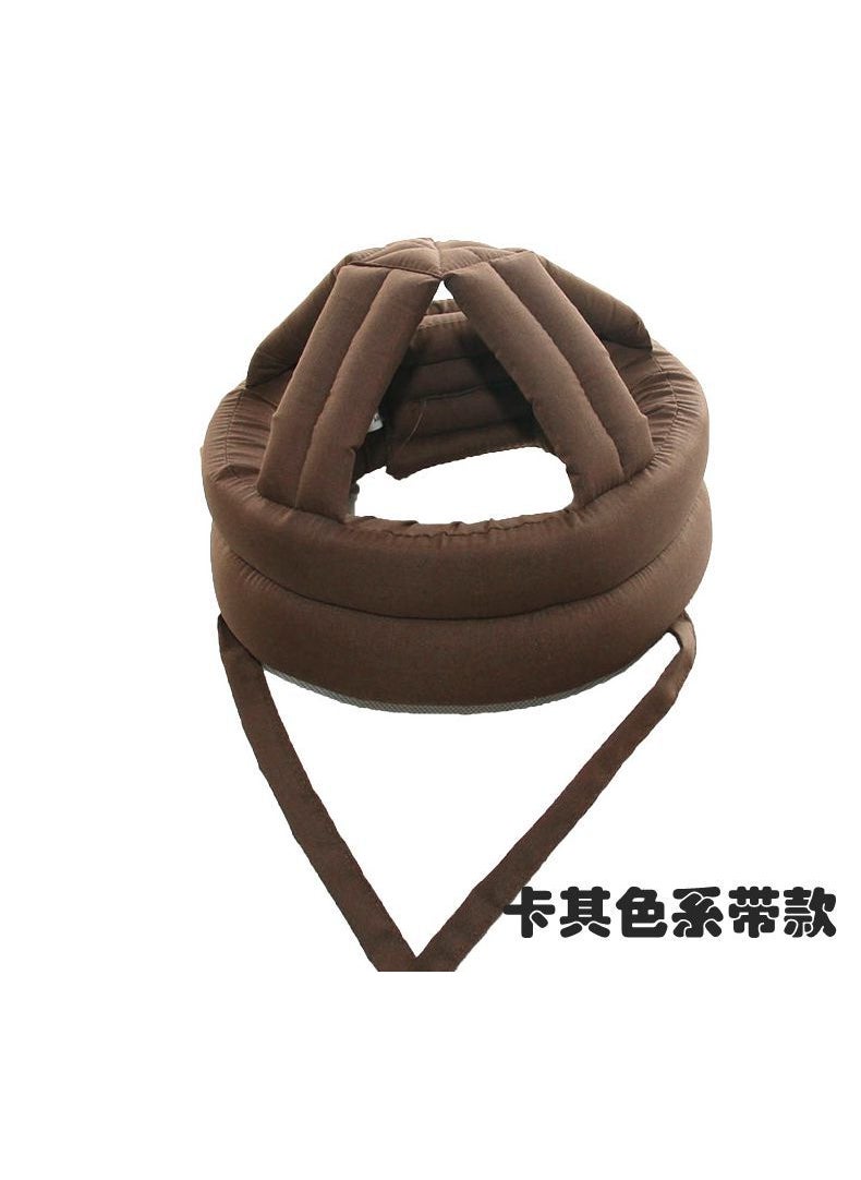 2023 new middle-aged and elderly anti-fall cap cotton adult head protection cap elderly anti-collision cap anti-fall safety helmetKhaki (all Cotton) Khaki (all Cotton)