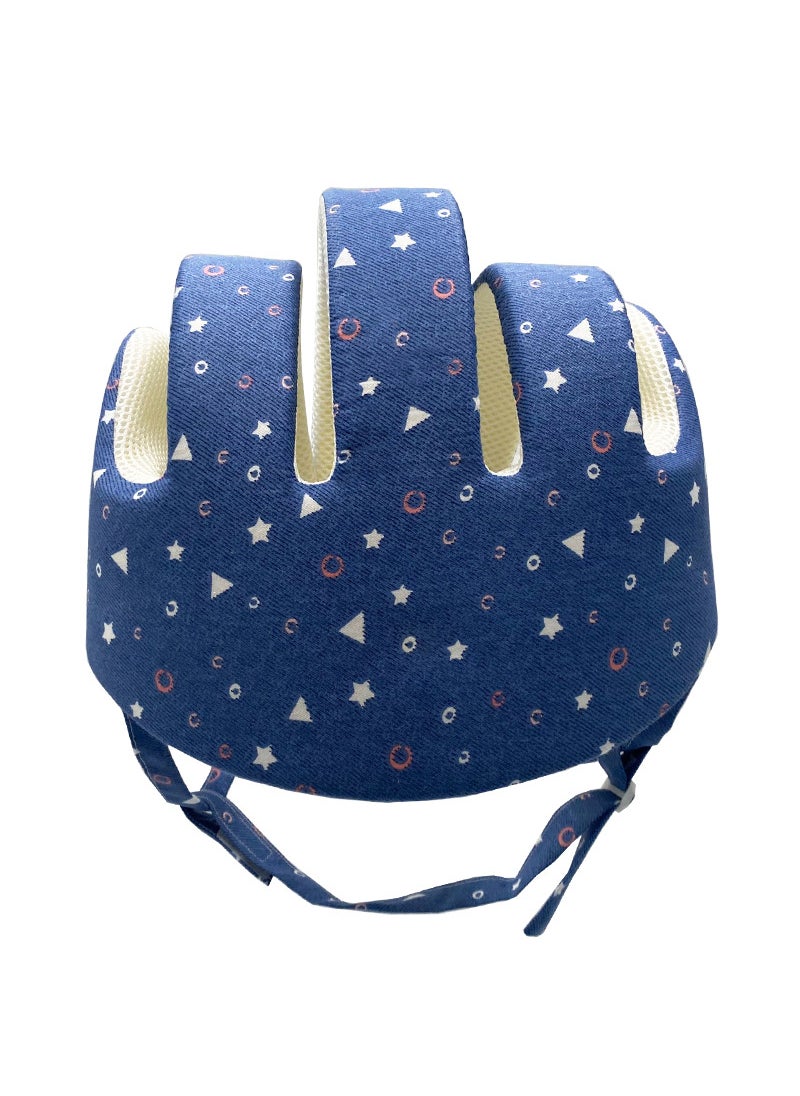 2023 new middle-aged and elderly anti-fall cap cotton adult head protection cap elderly anti-collision cap anti-fall safety helmetBlue Stars (upgraded MeSH) Blue Stars (upgraded MeSH)