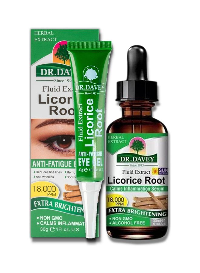 Licorice Root Serum For Skin Acne – Brighten Dark Spots, Smooth Fine Lines And Wrinkles, Revitalize With Anti-Aging Face, Anti-Fatigue Eye Gel GMPC Certified30 Ml/1FlOz 30grams