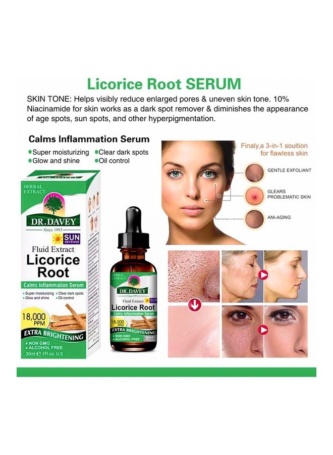 Licorice Root Serum For Skin Acne – Brighten Dark Spots, Smooth Fine Lines And Wrinkles, Revitalize With Anti-Aging Face, Anti-Fatigue Eye Gel GMPC Certified30 Ml/1FlOz 30grams