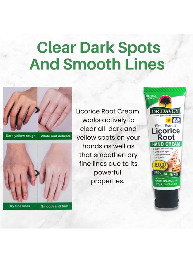 Licorice Root Face, Eye Serum, Hand Cream For Skin Acne Anti Aging Brightening Dark Spots Fine Lines, Wrinkles, Super Moisturizing Calms Inflammation Moisturizes And Dry Hands 100g / 30mlgrams