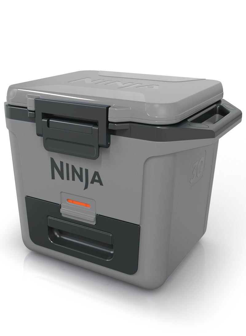 Ninja FrostVault Hard Cooler 28L, Premium Heavy-Duty Insulated Cool Box, FB131UKGY Grey 28Liters