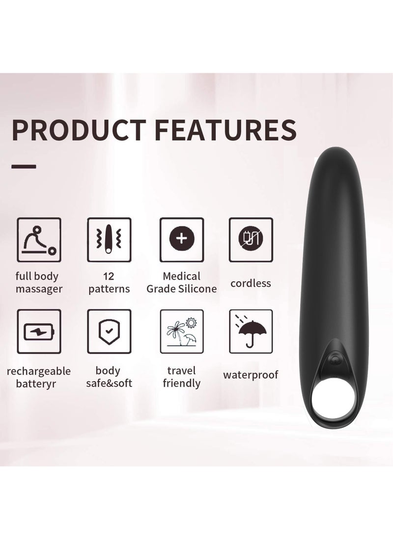 Mini Portable Massager Waterproof for Body Leg Arm Pain Relief with 12 Vibrating Modes