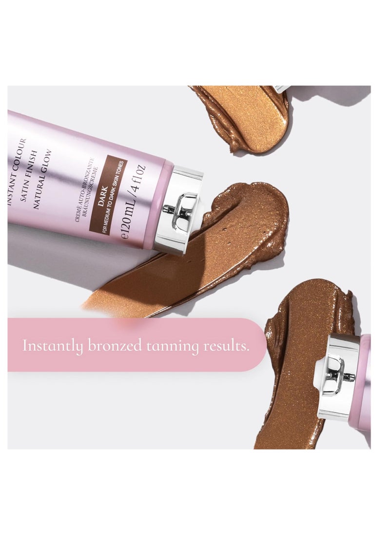 Loving Tan Bronze Shimmer Luminous Cream, Dark - Streak Free, Natural Looking, Instant Sunless Tanner - 6+ Self Tanning Applications per Tube, Cruelty Free - 4 FL Oz