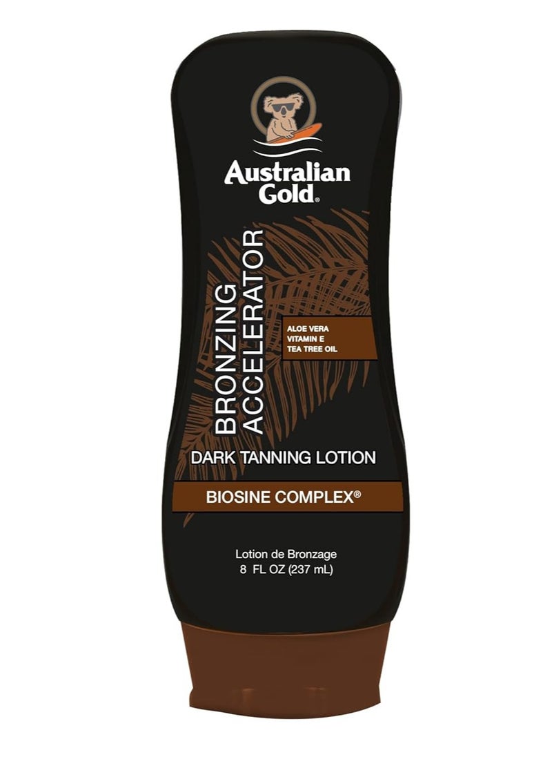 Australian Gold Dark Tanning Accelerator Lotion With Bronzer, 8 Ounce, New Package Same Formula, B003GX5SSC