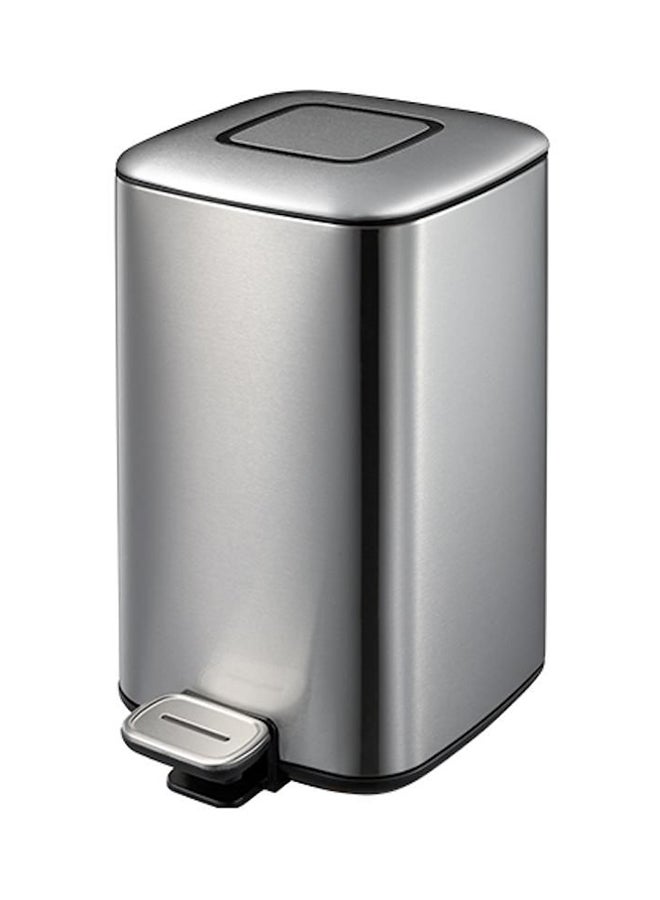 Step Trash Bin Silver 12Liters