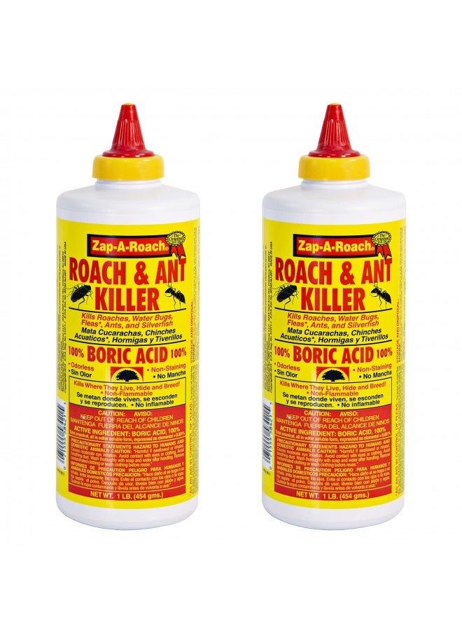 2 Pk, Boric Acid Roach And Ant Killer Net Wt. 1 Lb. (454 Gms) Each