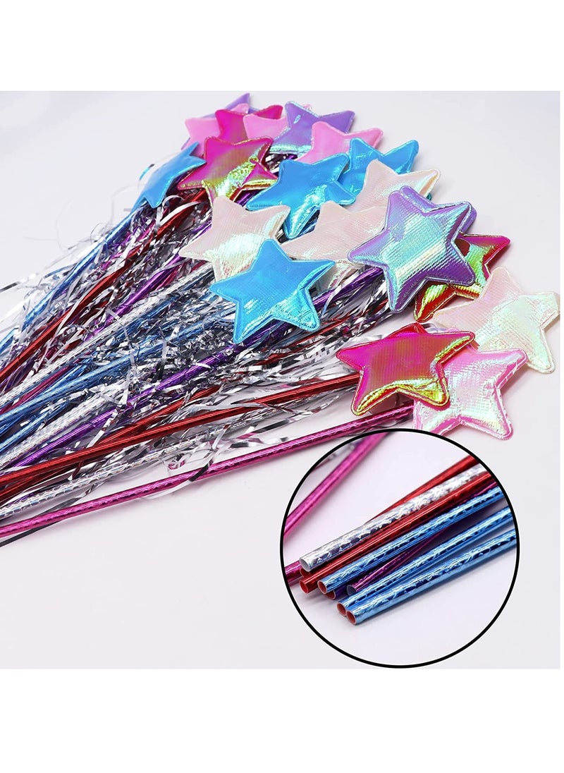 20 Pieces Princess Star Fairy Wand for Girls  Decorations Kid Pretend Play Birthday Party Favors for Girls Fairy Stick Birthday Party Supplies Baby Shower Decor Party PropsRandom Color