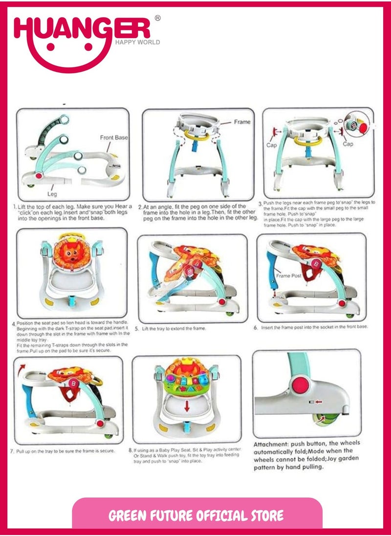 Huanger - Baby Walker Toys with Light & Music for 9+ Months