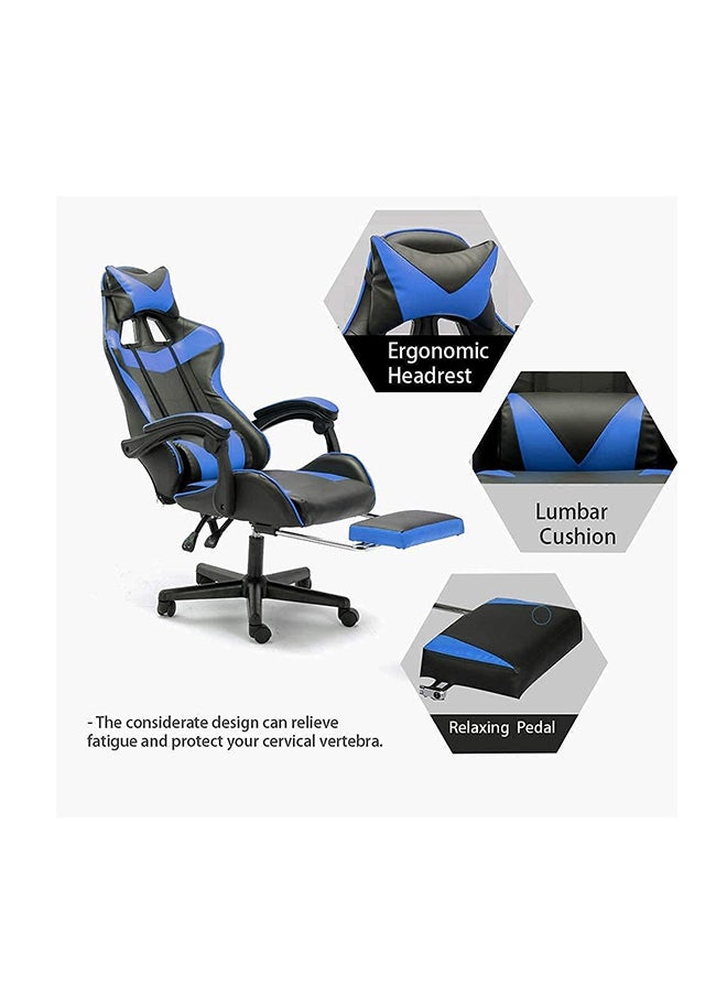 Adjustable OFFICE Gaming Chair PC Computer Chair (Blue Black)