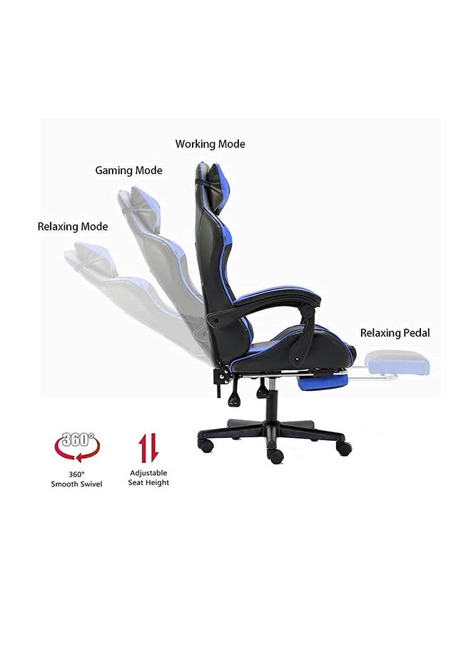 Adjustable OFFICE Gaming Chair PC Computer Chair (Blue Black)