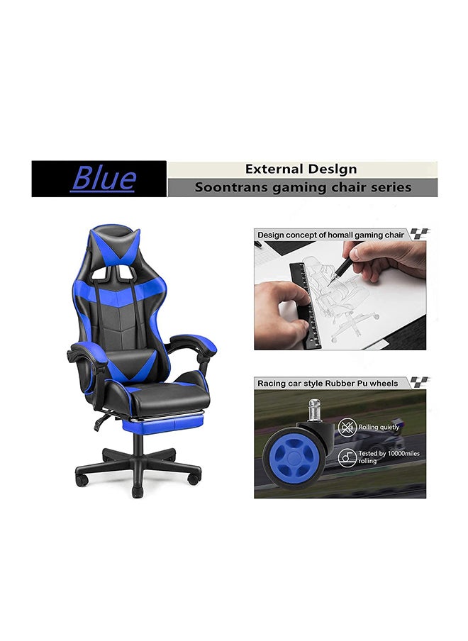 Adjustable OFFICE Gaming Chair PC Computer Chair (Blue Black)