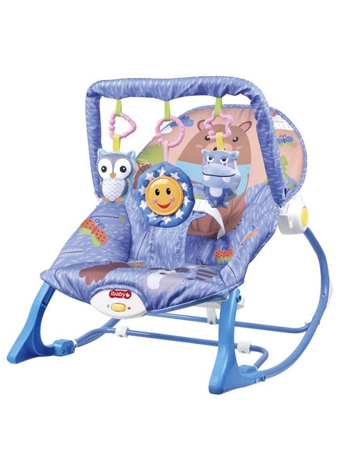 Multifunctional Foldable Baby Rocking Chair With Musical Vibration And Hanging Toys