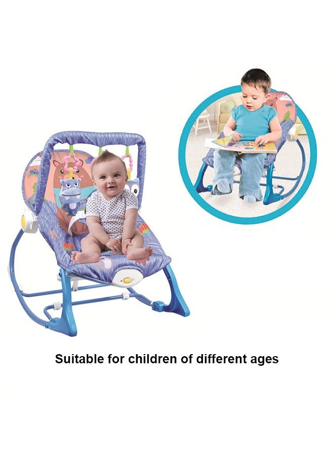 Multifunctional Foldable Baby Rocking Chair With Musical Vibration And Hanging Toys