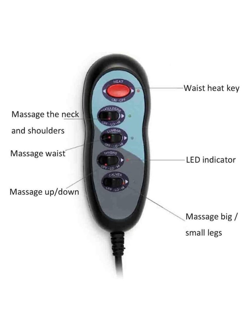 Electric Full Body Massage Bed With 9 Motors for Pain Relief Vibration at Bed Chair Sofa, Massager bed with remote control, home body massager head leg