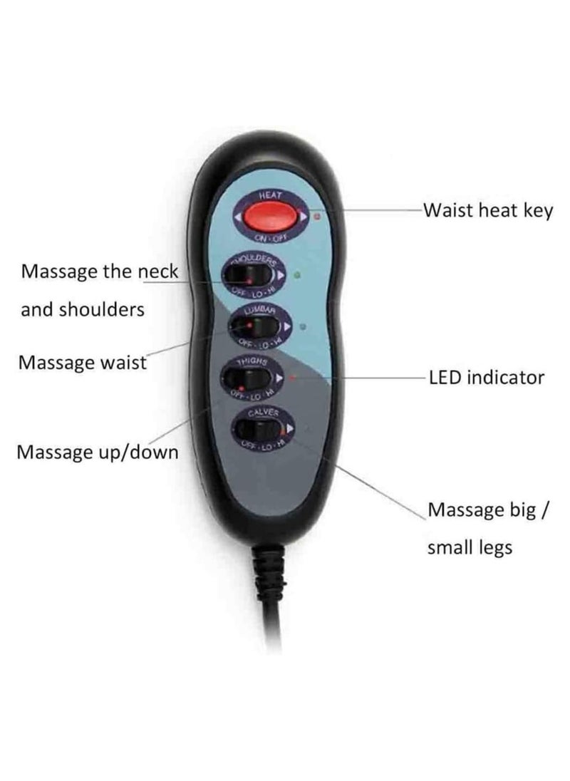 Electric Full Body Massage Bed With 9 Motors for Pain Relief Vibration at Bed Chair Sofa, Massager bed with remote control, home body massager head leg