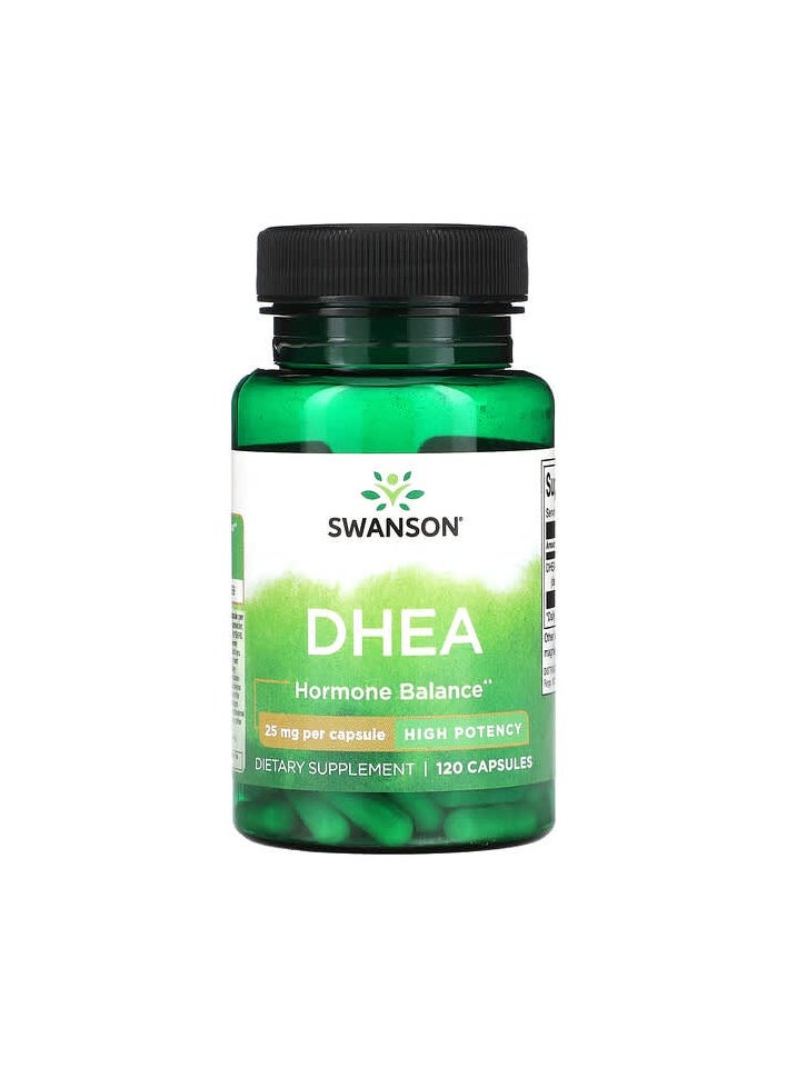 DHEA, High Potency, 25 mg, 120 Capsules