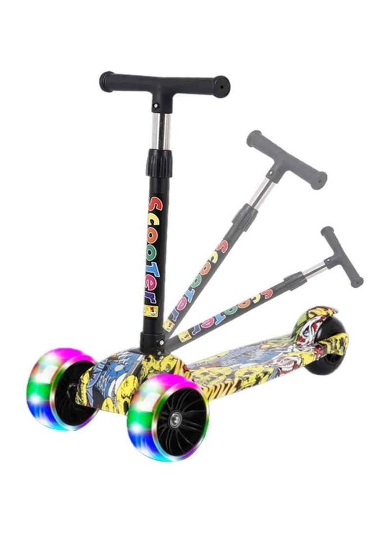Kids Scooter for Kids 3 Wheel with Light-Up Wheels Scooter, Height Adjustable for Boys or Girls