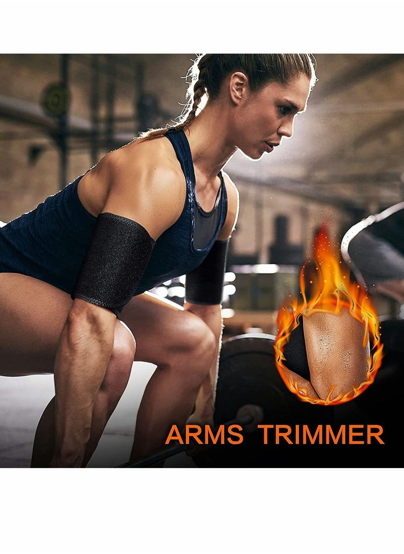 Arm Trimmer for Women or Men Sweat Arm Shaper Bands,Sauna Arm Shaper Wraps,Reduce Cellulite and Improve Sweating,Wraps Arm Trainer for Sports Workout(2 Pack)