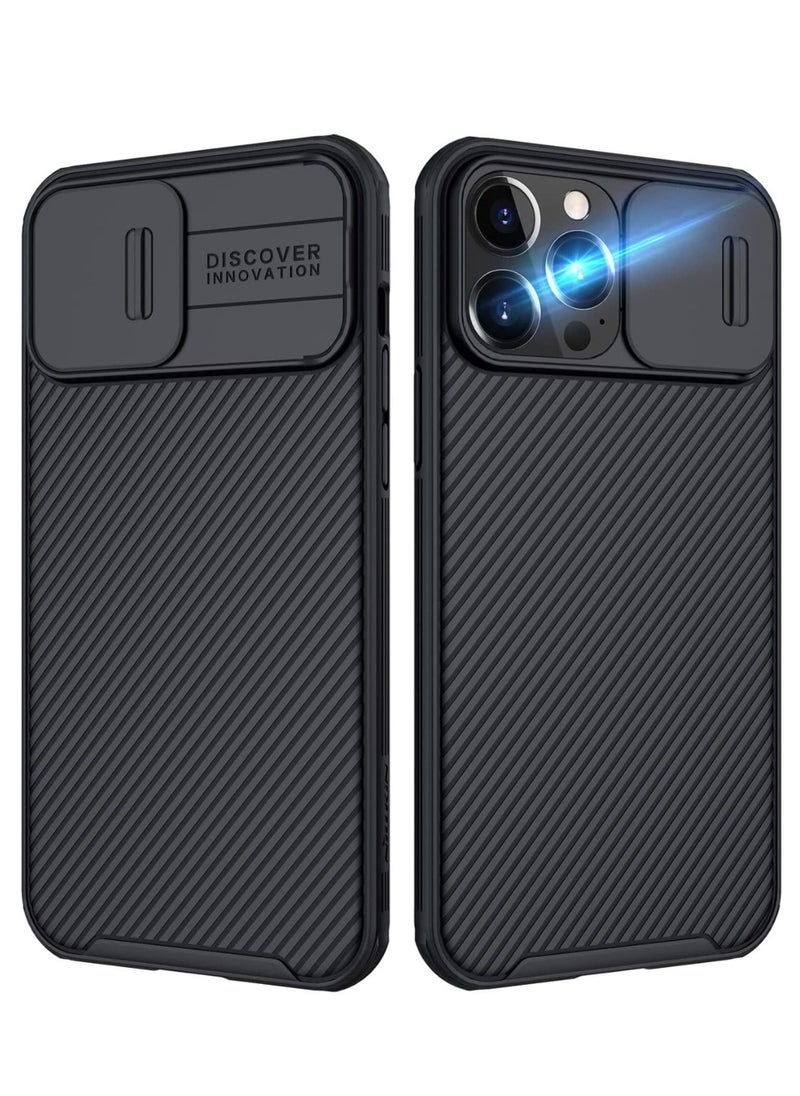 Case with Slide Camera Lens Protection For iPhone 14 promax Black