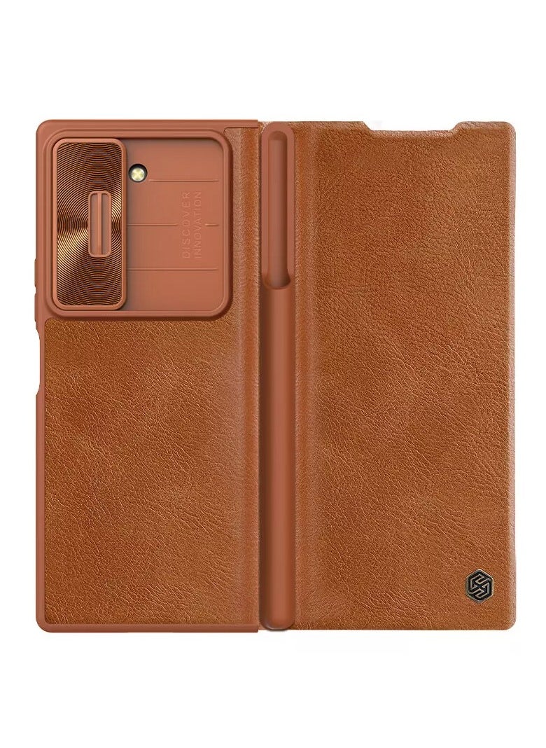 Nillkin Qin Pro Leather case for Samsung Galaxy Z Fold 6 5G - Brown