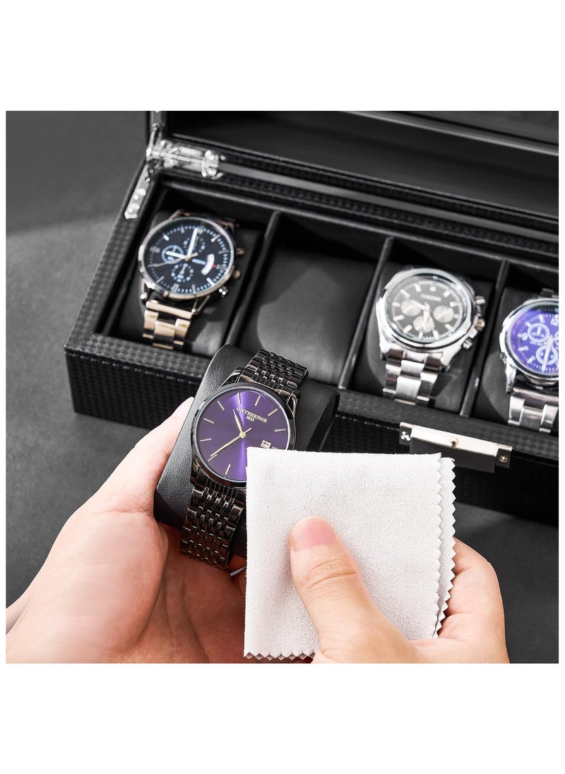 Men's 6-Slot PU Leather Watch Case