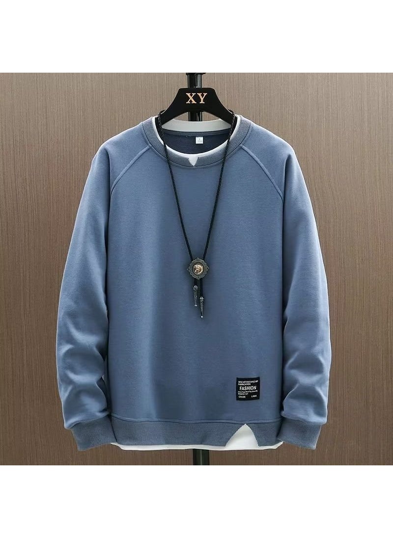 2022 Mens Casual Sweatshirt Loose Fit Spring Autumn Khaki