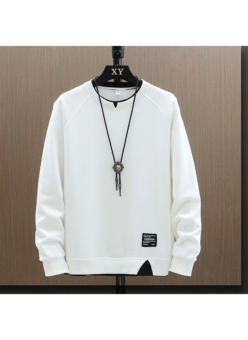 2022 Mens Casual Sweatshirt Loose Fit Spring Autumn Blue