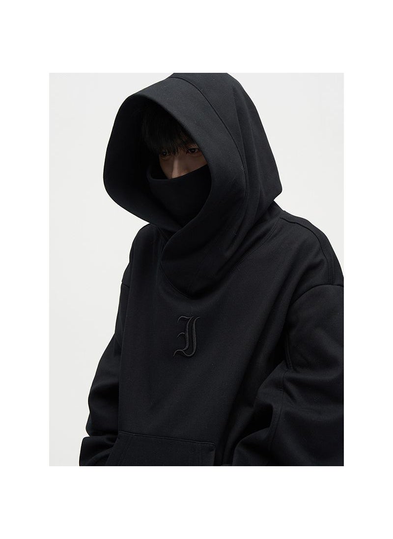 Heavyweight Fleece Hoodie Mens Autumn Winter Oversize Couples Sweatshirt Black fleece-lined