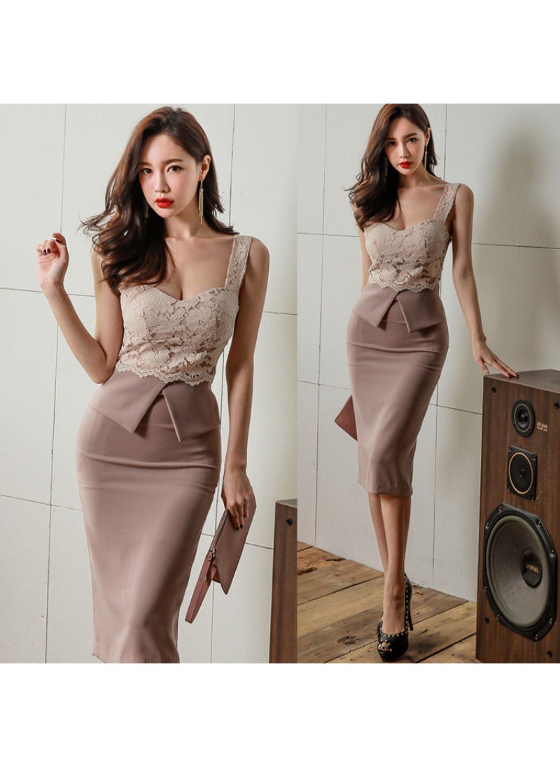 Vintage Hong Kong Style Lace Slip Dress Picture color