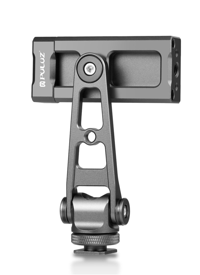 PULUZ Z-axis 360 Rotation Cold Shoes Aluminum Alloy Phone Clamp Holder Bracket