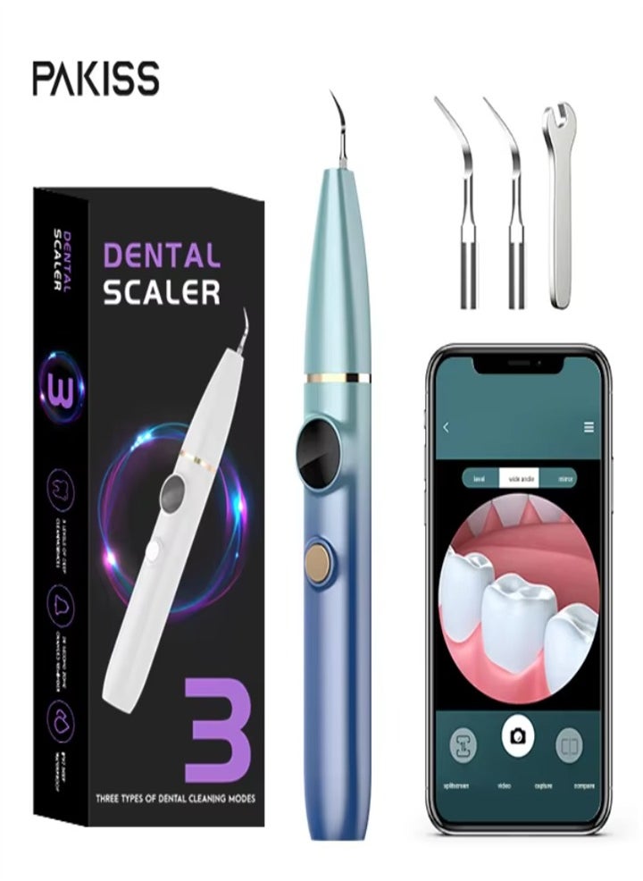 Visual intelligent ultrasonic teeth cleaner, removes tartar, coffee stains, tea stains, home use, portable teeth whitening device