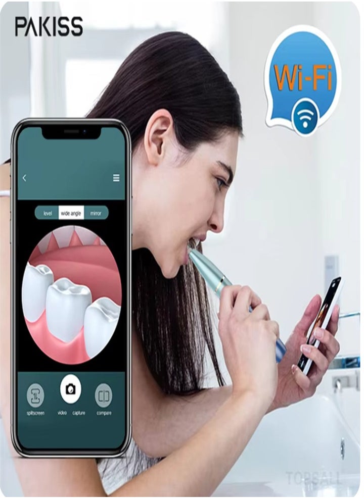 Visual intelligent ultrasonic teeth cleaner, removes tartar, coffee stains, tea stains, home use, portable teeth whitening device