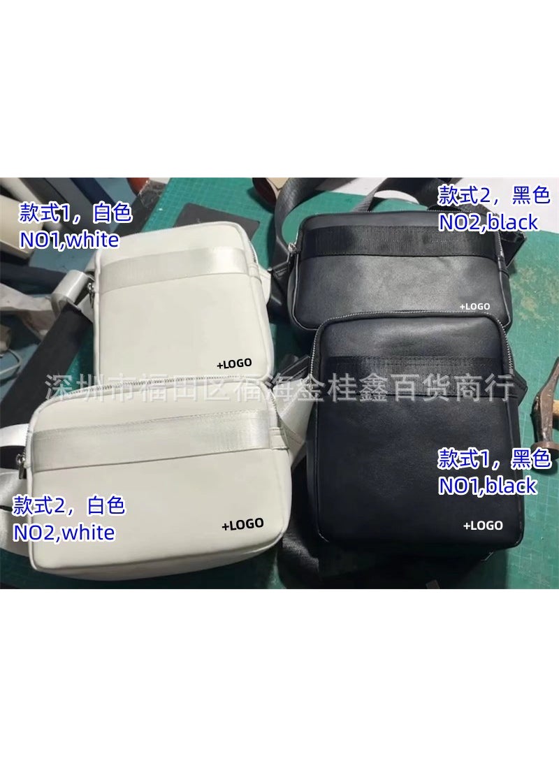 Crocodile Fashion Mens Messenger BagStyle 1 White Style 1 White