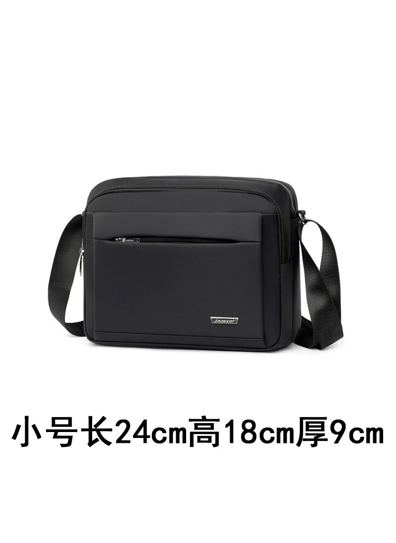 Mens Multi-Layer Casual Shoulder Bag Large CapacityBlack 816-1 small size Black 816-1 small size