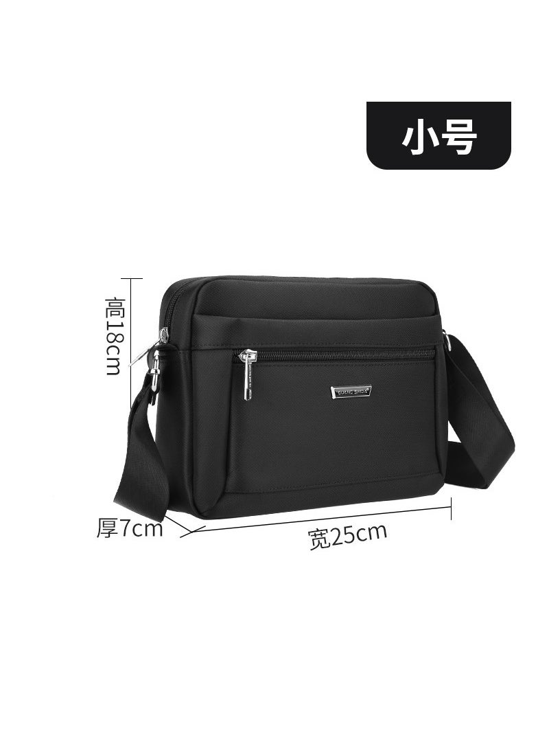 Mens Multi-Layer Casual Shoulder Bag Large CapacityBlack 506-1 small size Black 506-1 small size