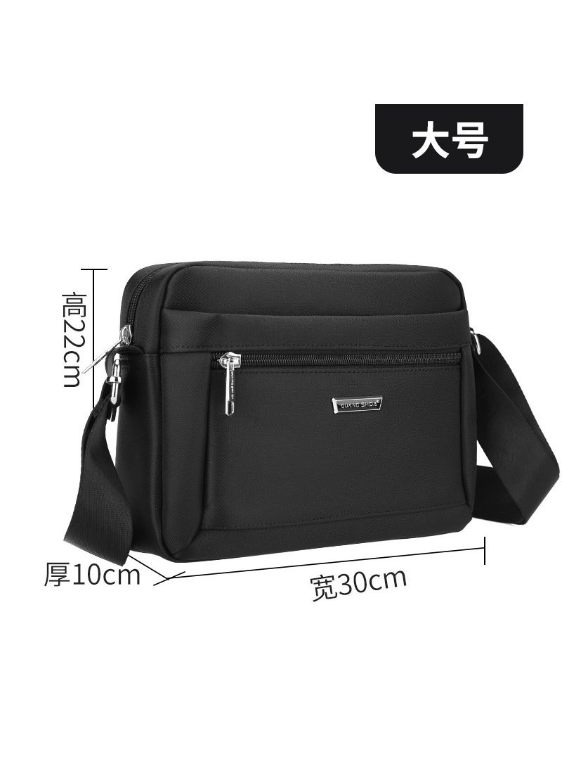 Mens Multi-Layer Casual Shoulder Bag Large CapacityBlack 506-3 large Black 506-3 large