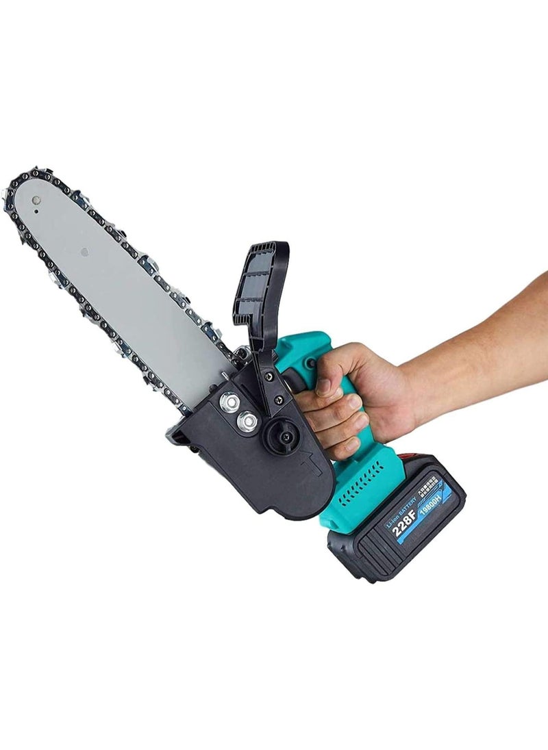 12-Inch Small Brushless Electric Chain Saw with Rechargeable Lithium Battery Handheld Design for Household and Logging Use