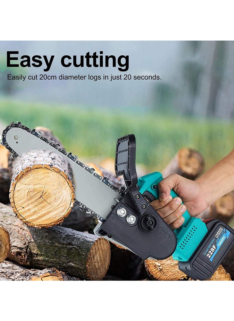 12-Inch Small Brushless Electric Chain Saw with Rechargeable Lithium Battery Handheld Design for Household and Logging Use