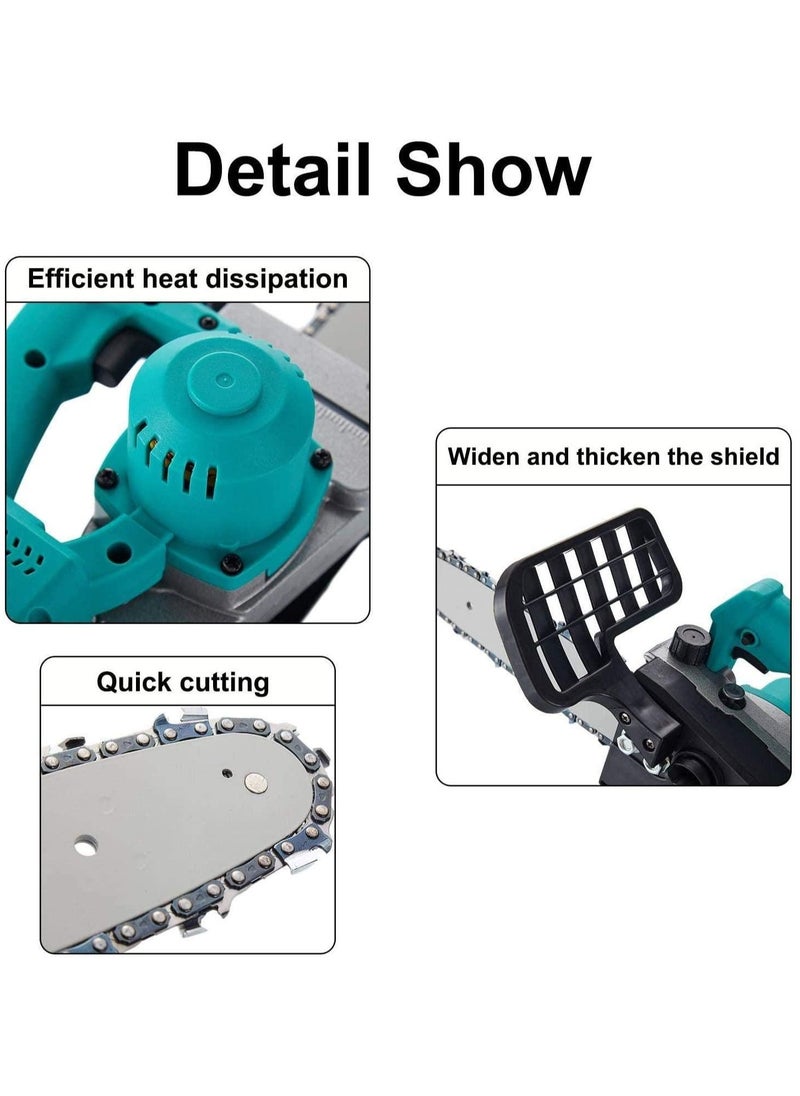 12-Inch Small Brushless Electric Chain Saw with Rechargeable Lithium Battery Handheld Design for Household and Logging Use